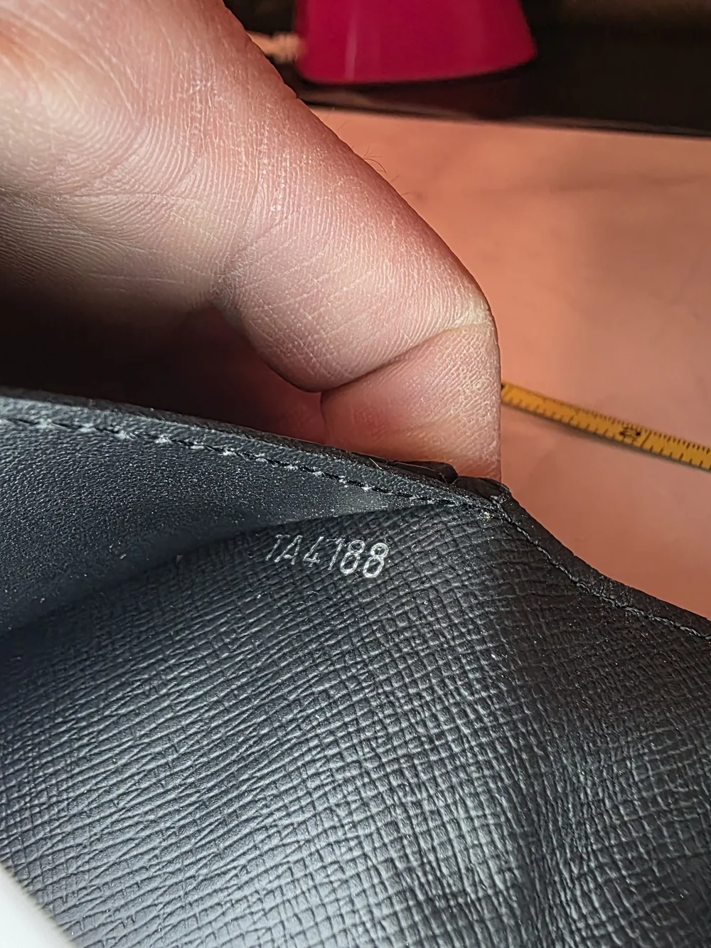 Louis Vuitton Black Textured Long Bifold Wallet